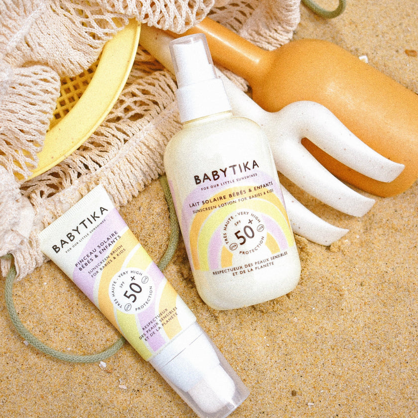 Duo Babytika SPF50+ : Lait Solaire et Pinceau Visage